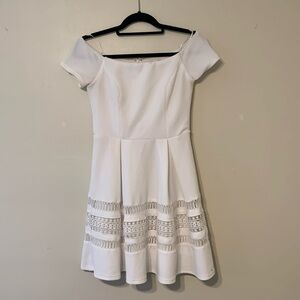 Francescas Shoulder-less Dress, size S, white